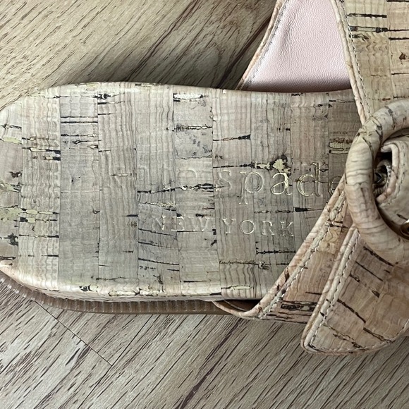 Kate Spade New York Rhodes Cork Double Buckle Slide Sandals Women's Size‎ 8 - Picture 6 of 10